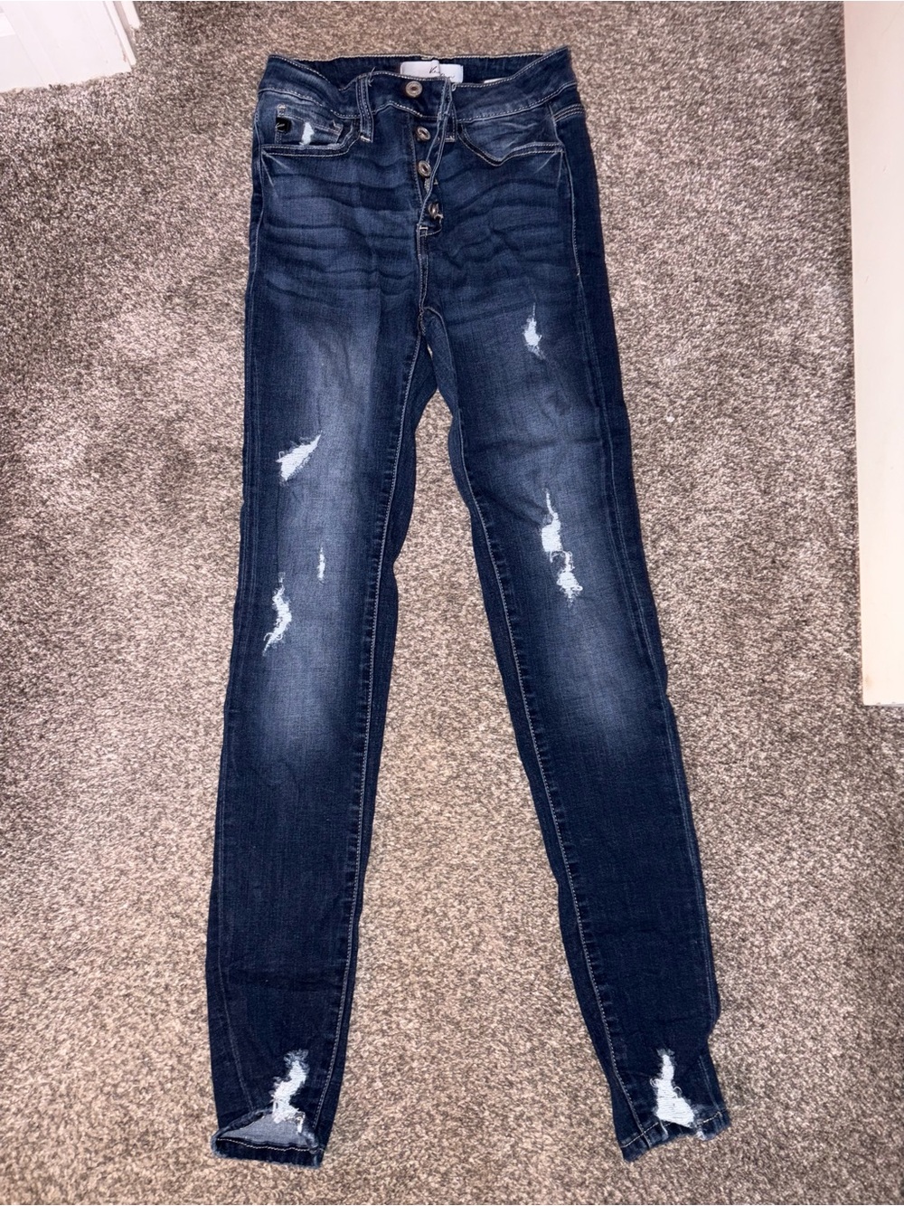Women's Dark Blue Skinny Jeans Kancan 3/25